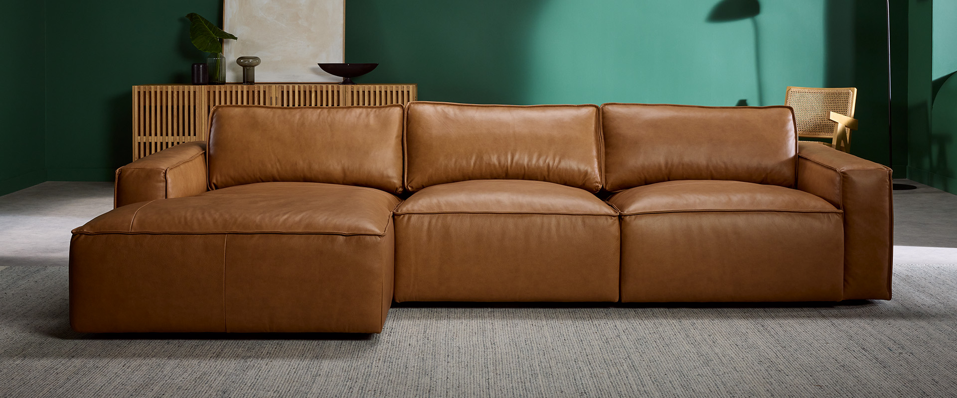 Denver Modular Modern Leather Lounge