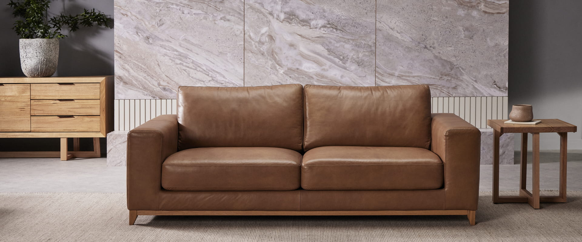 Toscano Leather Sofa Modern Lounge