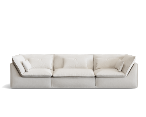 Signature 4 seat in flax fabric white