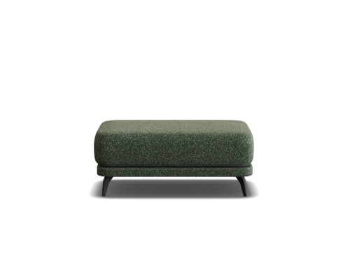 Cypress ottoman in cloud fabric forest green