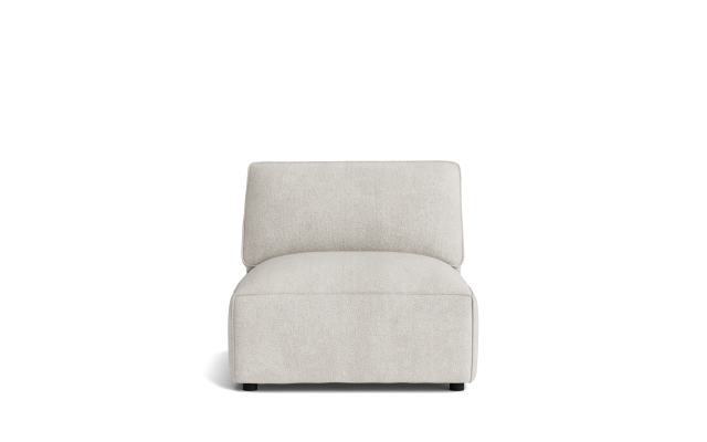 Maddox 1.5 seat armless chair in Vogar Fabric Platinum