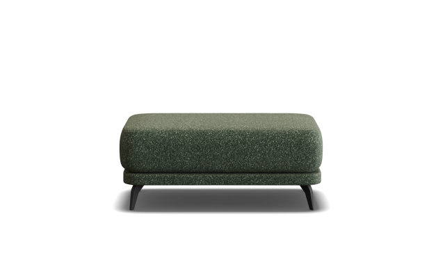 Cypress ottoman in cloud fabric forest green