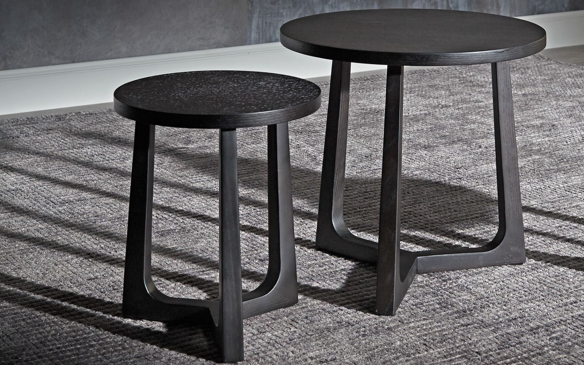 AIX Collection Black Coffee, Dining & Bedside Table Nick Scali