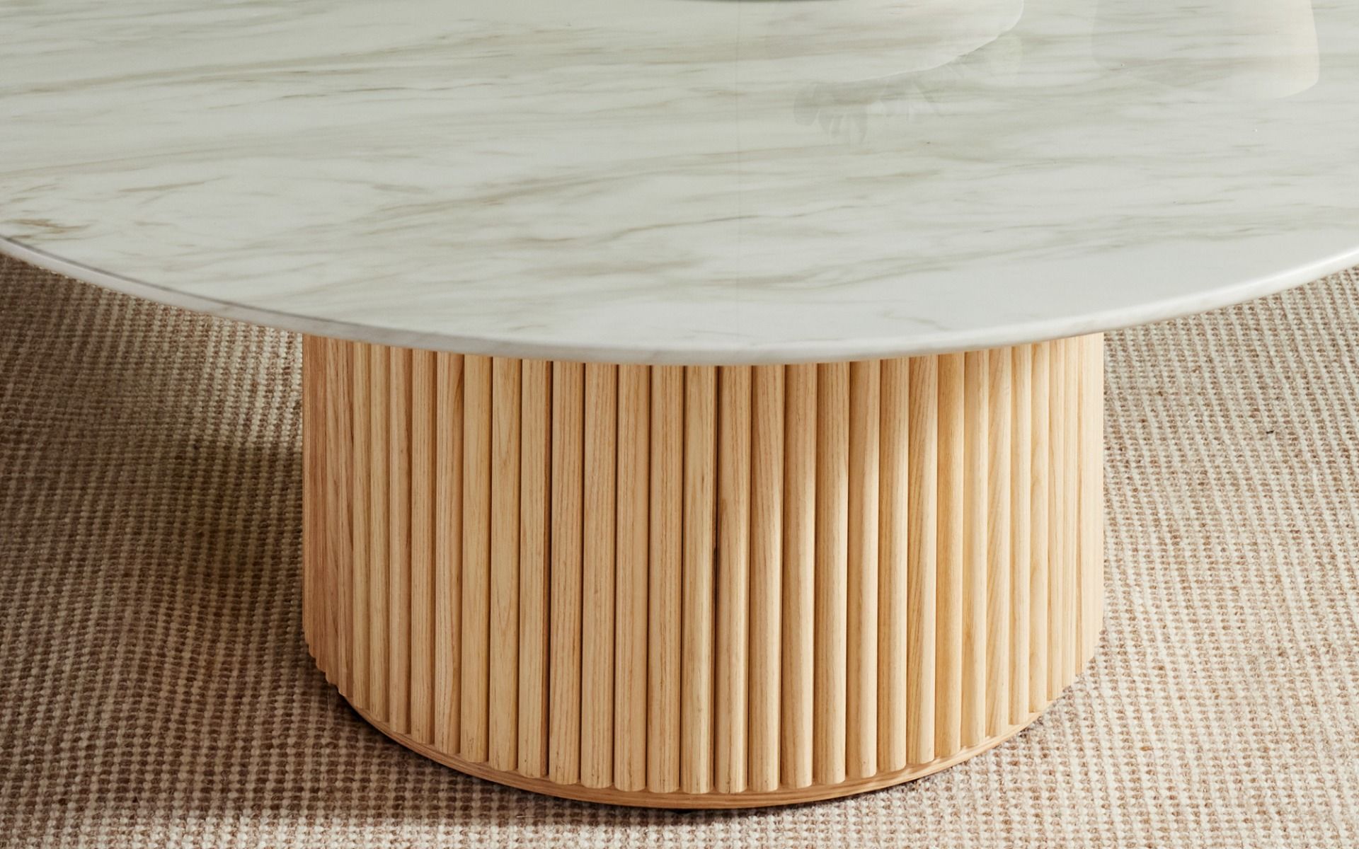 Coffee Tables Round, Glass, Marble, Black, White Nick Scali