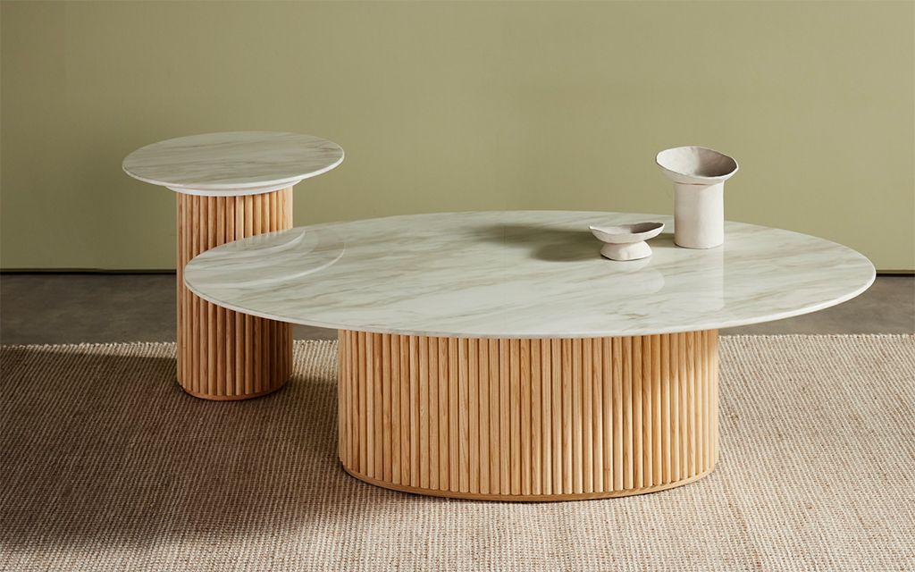 Coffee Tables Round, Glass, Marble, Black, White Nick Scali