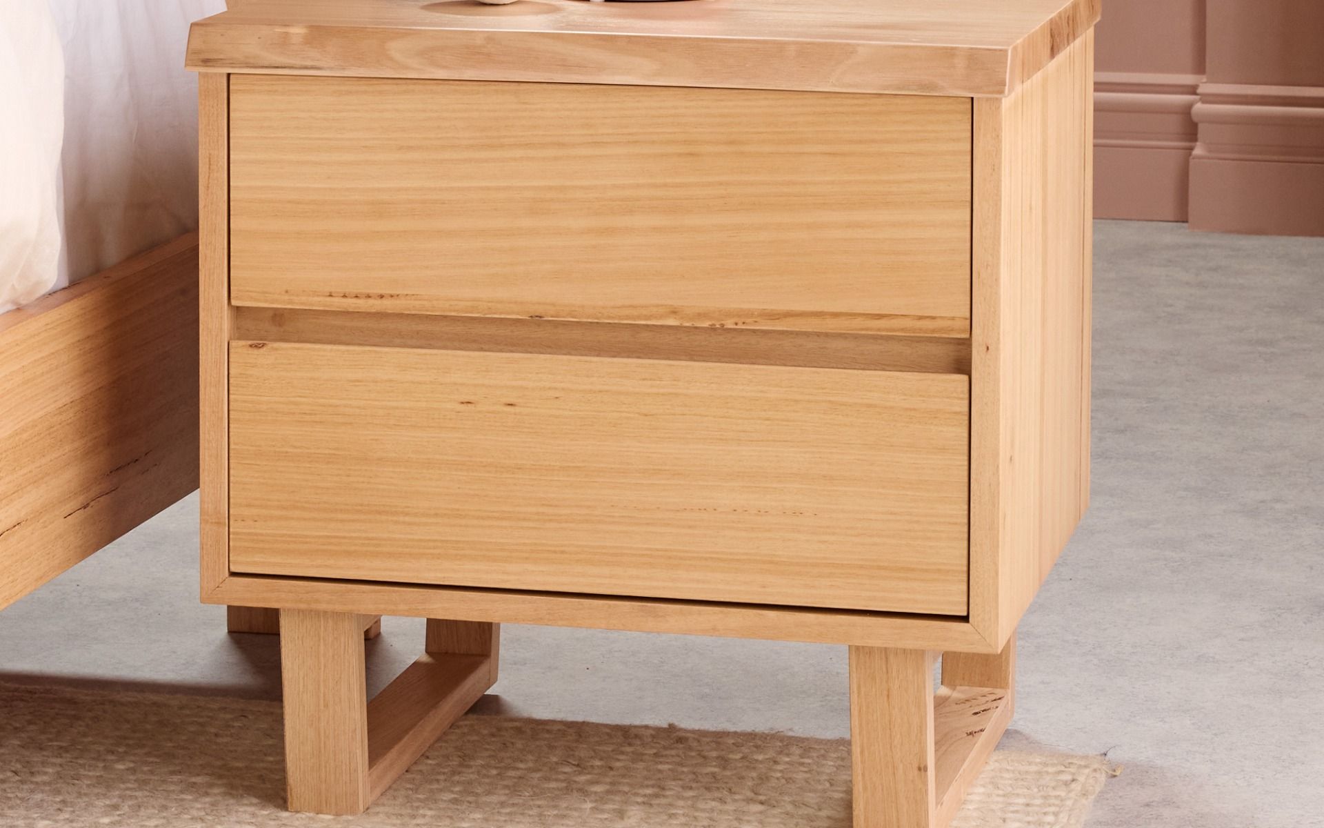 Bedside Table & Nightstand Black, White & Wooden Nick Scali