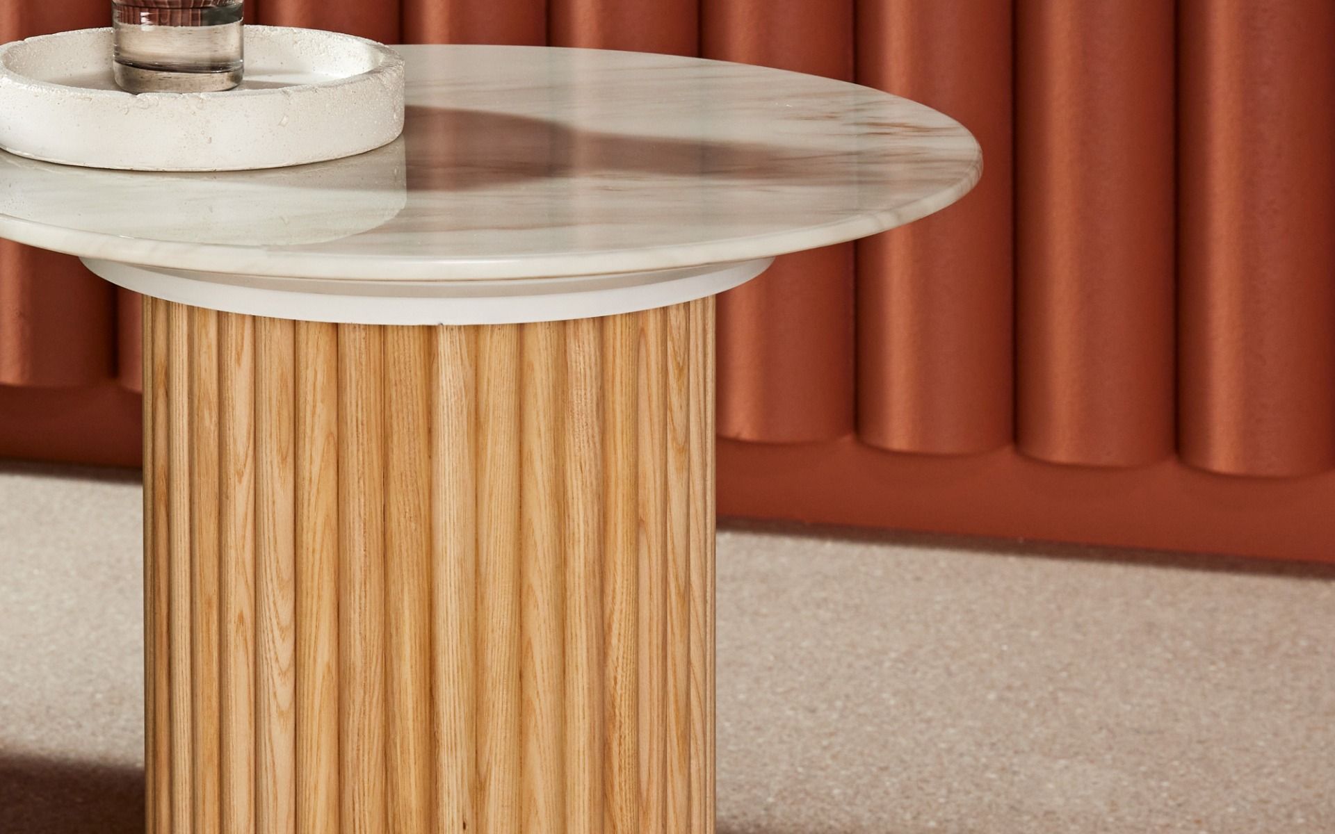 Side & Lamp Tables Marble, Rattan & Timber Nick Scali