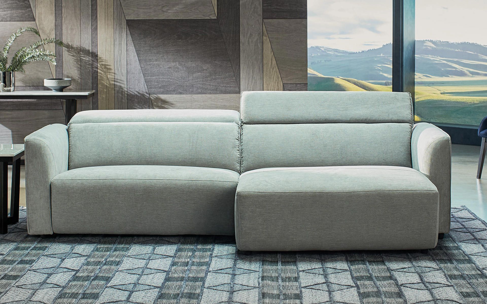 Emerson Fabric Sofa Recliner Lounge Nick Scali