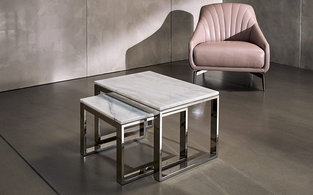 Coffee Tables Round, Glass, Marble, Black, White Nick Scali