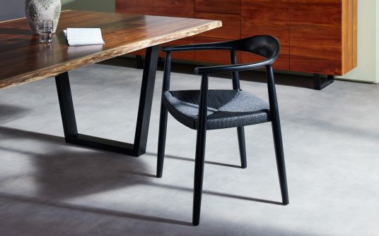 Carmel black beech wood dining chair