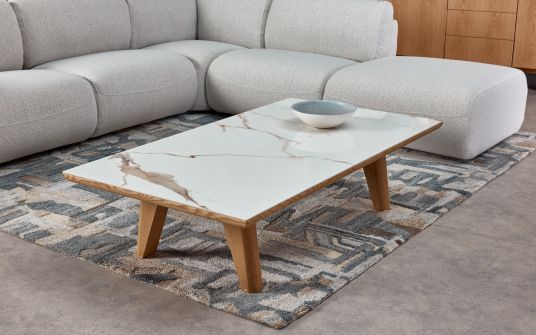Montreale Coffee Table - Oak with Ceramic Top