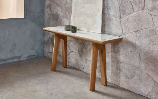Montreale Console - Oak with Ceramic top