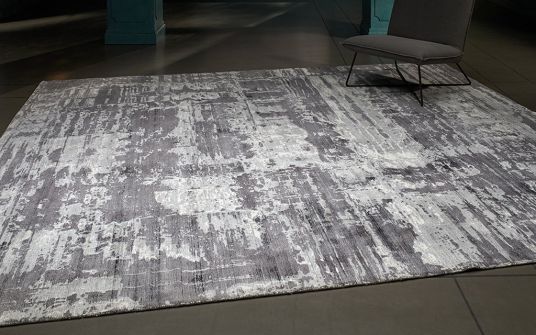 Aramac grey loom knotted rug