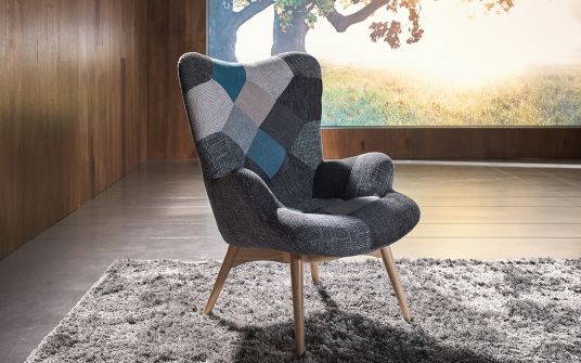 Bendigo patchwork fabric armchair