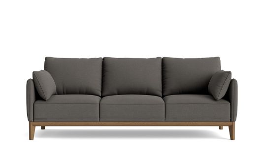 Atlanta 3.5 Seater Fabric Lounge Sofa in Dark Grey