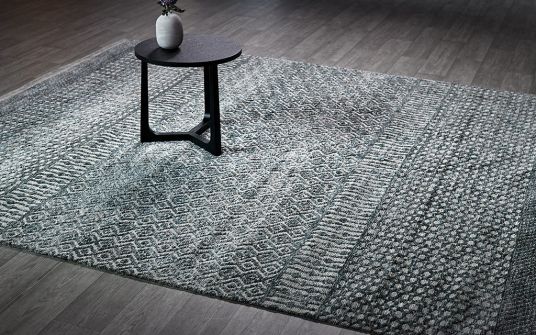 Milton grey and charcoal geometric rug