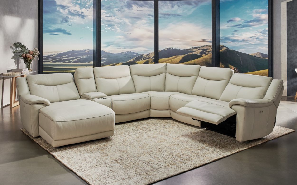 Alpa corner modular + electric chaise + electric recliner