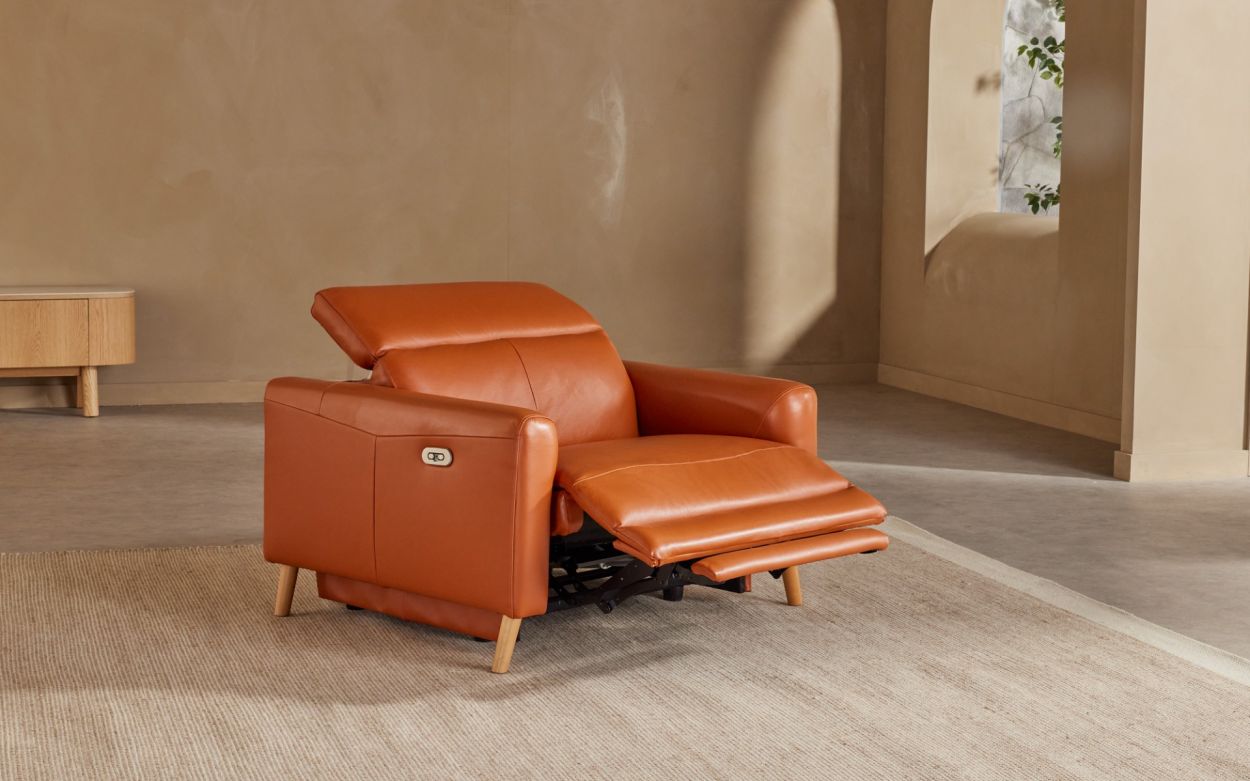 Leather chair electric recliner shop