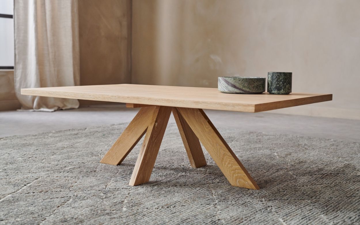 Washed oak coffee table deals