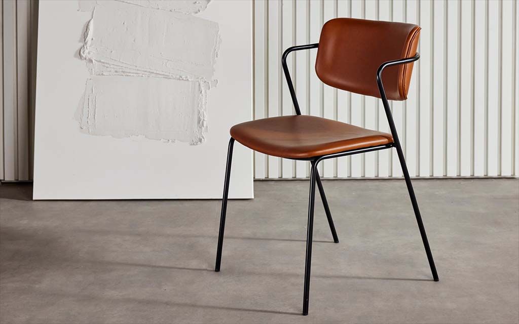 Axle Dining Chair, Hairpin Leather Dining Chairs