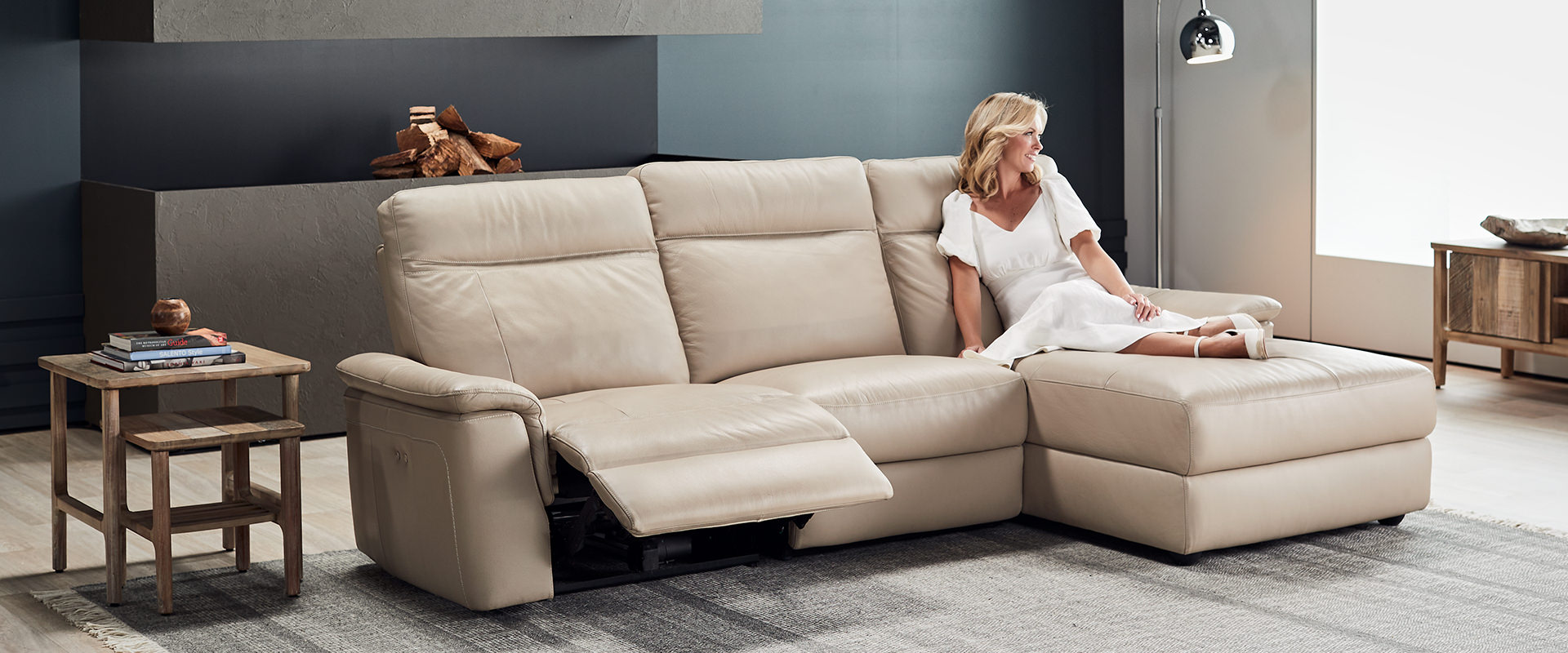 Julio Recliner Lounge Modern Leather