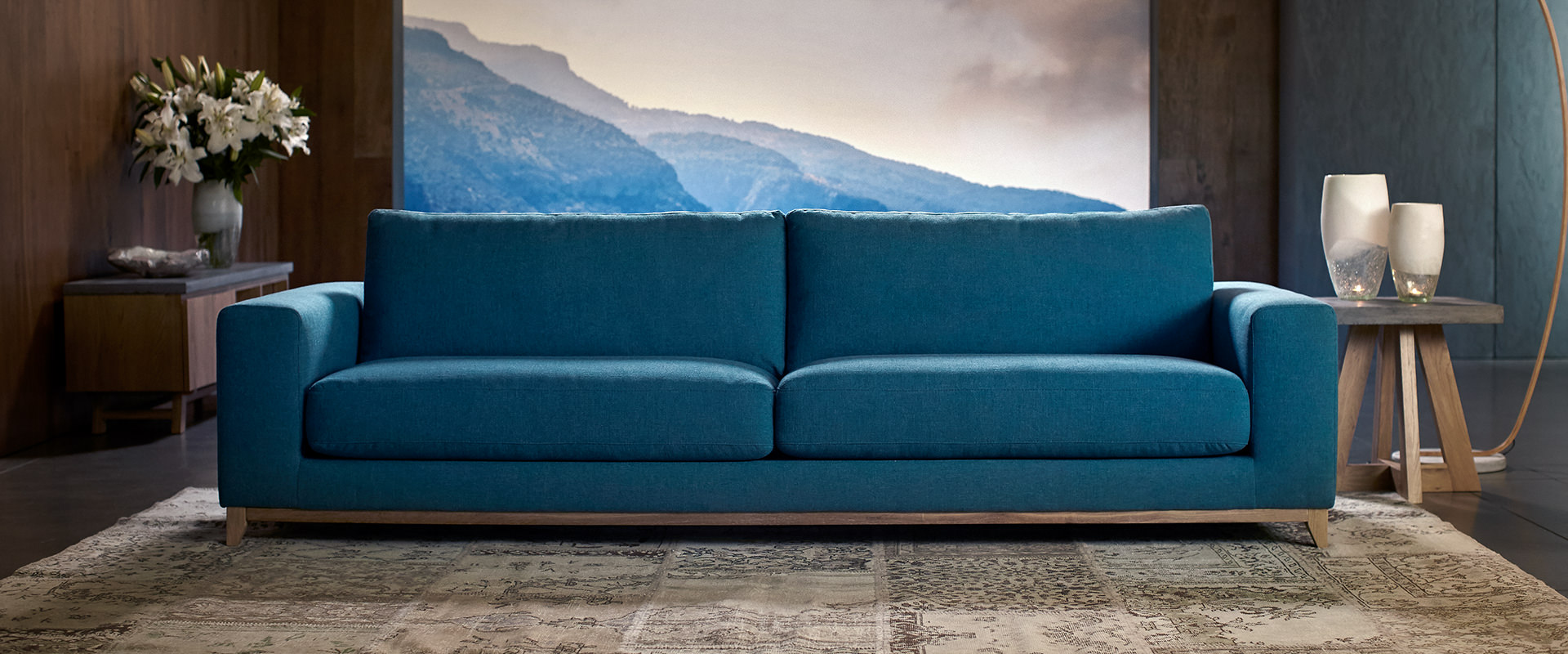 Spencer Fabric Sofa Modern Lounge Nick Scali