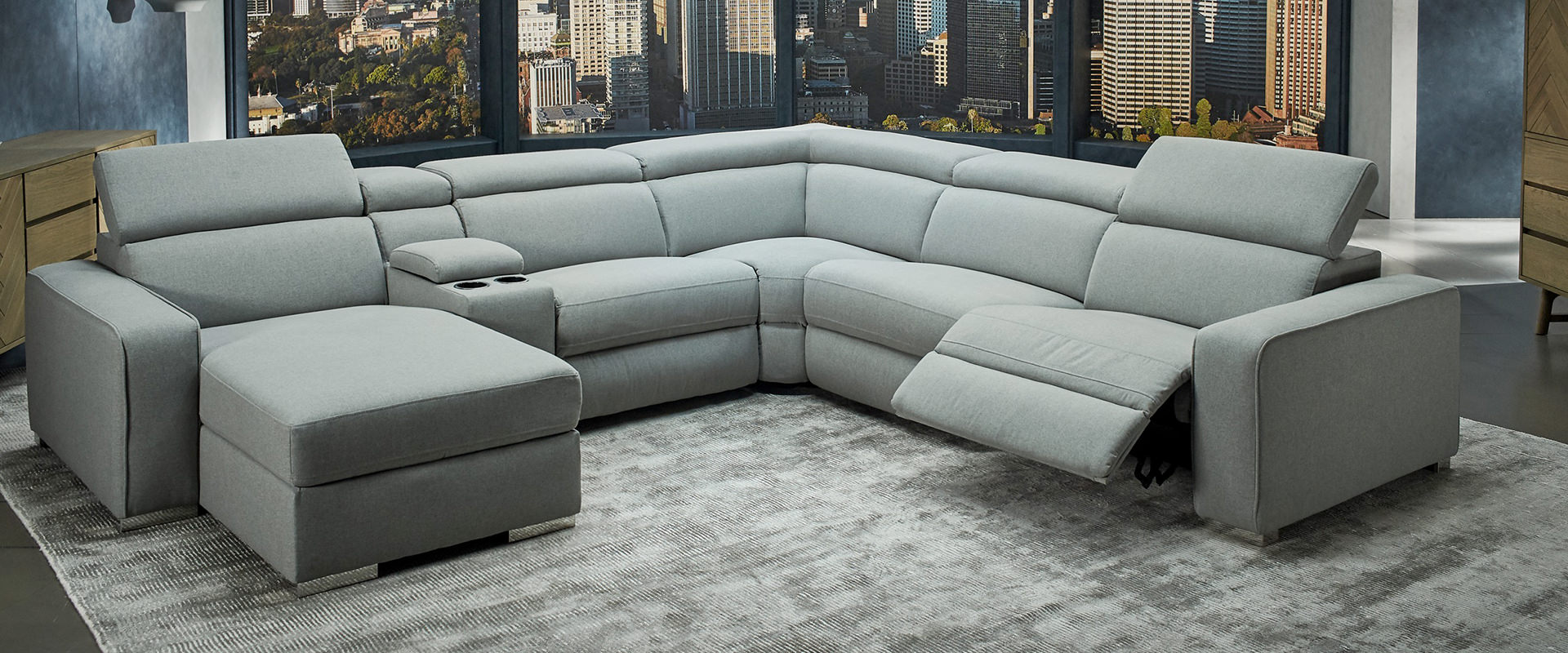 Tazio Modular Sofa | Fabric Recliner Lounge | Nick Scali